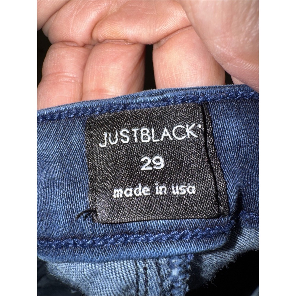 Just Black Size 29 Skinny Jeans Soft Stretch Denim Dark Wash - Picture 4 of 5